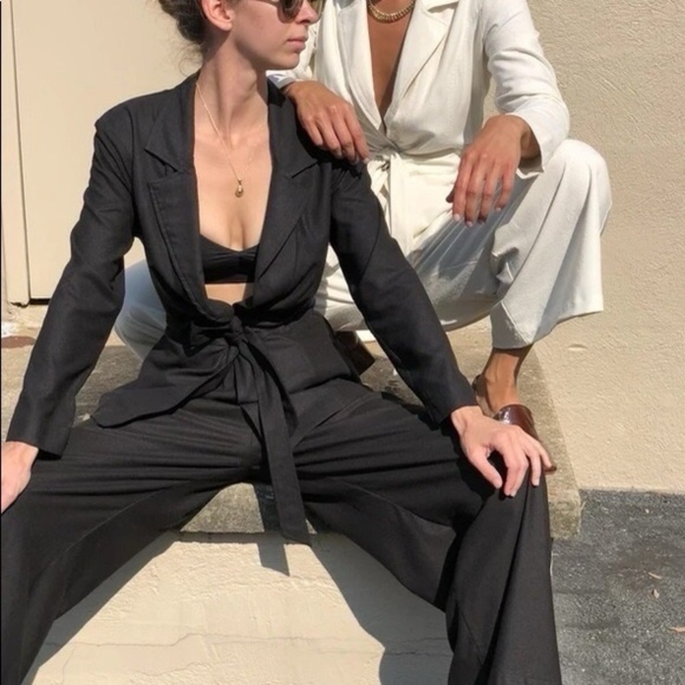 NA NIN raw silk suit set.